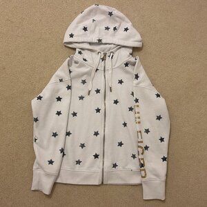 Tommy Hilfiger Sport Star Print Zip-Up Cropped Athletic Hoodie, Size M